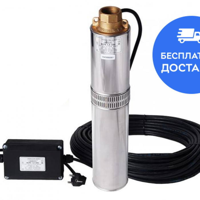 Насос погружной Водолей БЦПЭ 1,2-32У 4,3m3/h-9,4m3/h